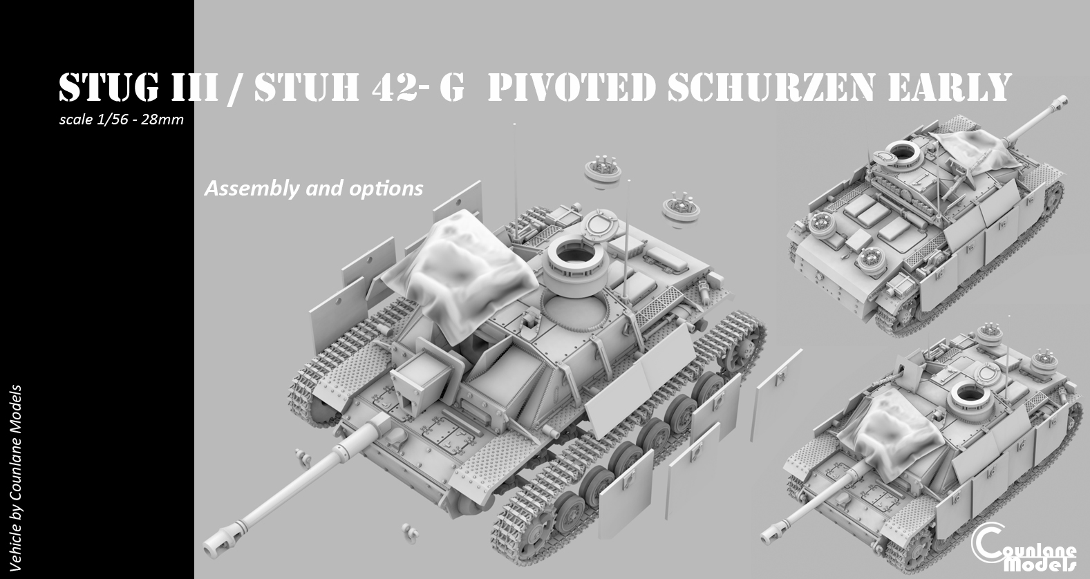 Stug III / Stuh 42 G pivoted schurzen early