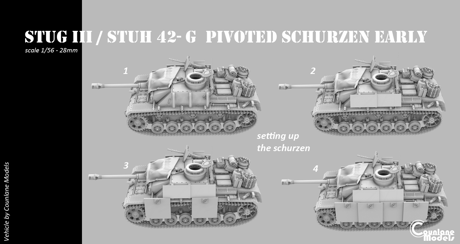 Stug III / Stuh 42 G pivoted schurzen early