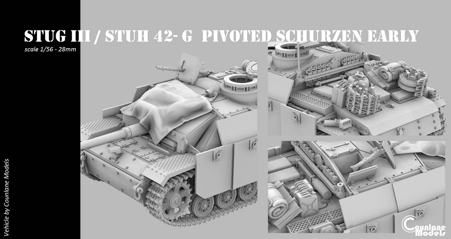 Stug III / Stuh 42 G pivoted schurzen early
