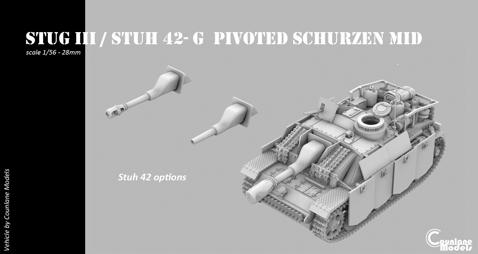 Stug III / Stuh 42 G pivoted schurzen Mid
