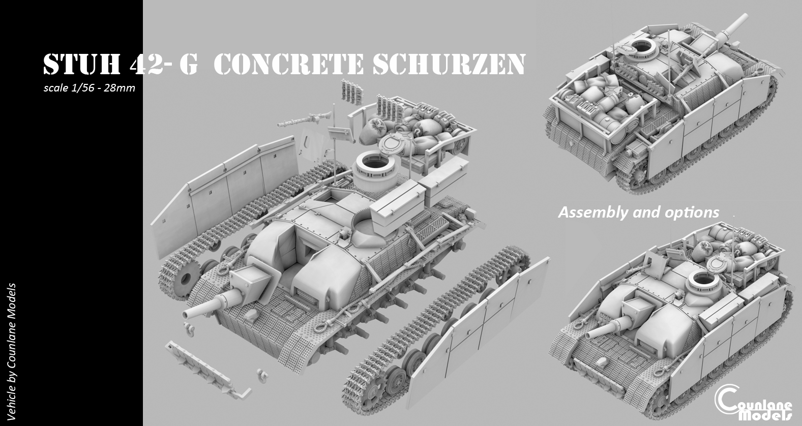 Sturmhaubitze (StuH) 42 With Concrete armor, schurzen, zimmerit