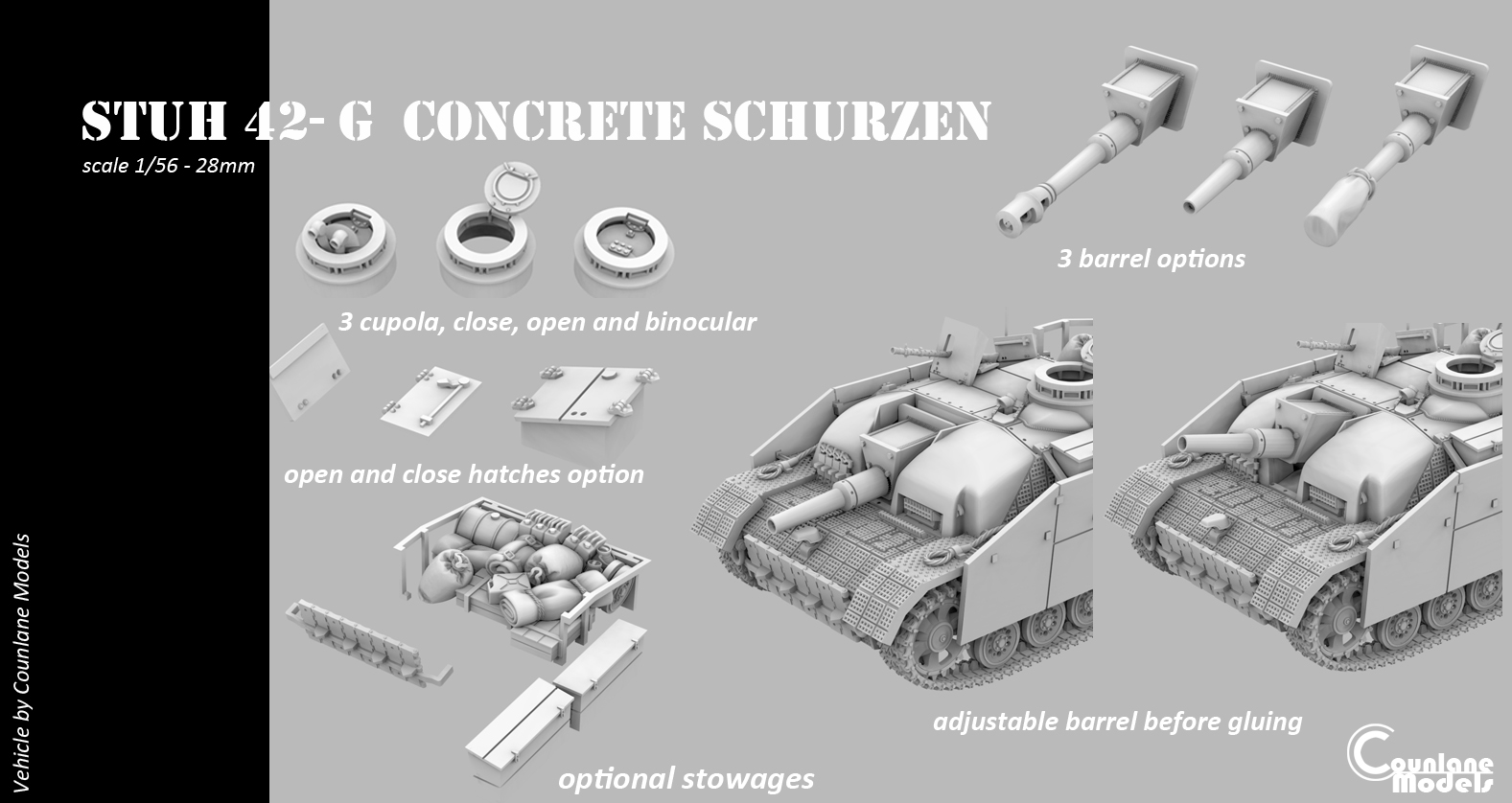 Sturmhaubitze (StuH) 42 With Concrete armor, schurzen, zimmerit