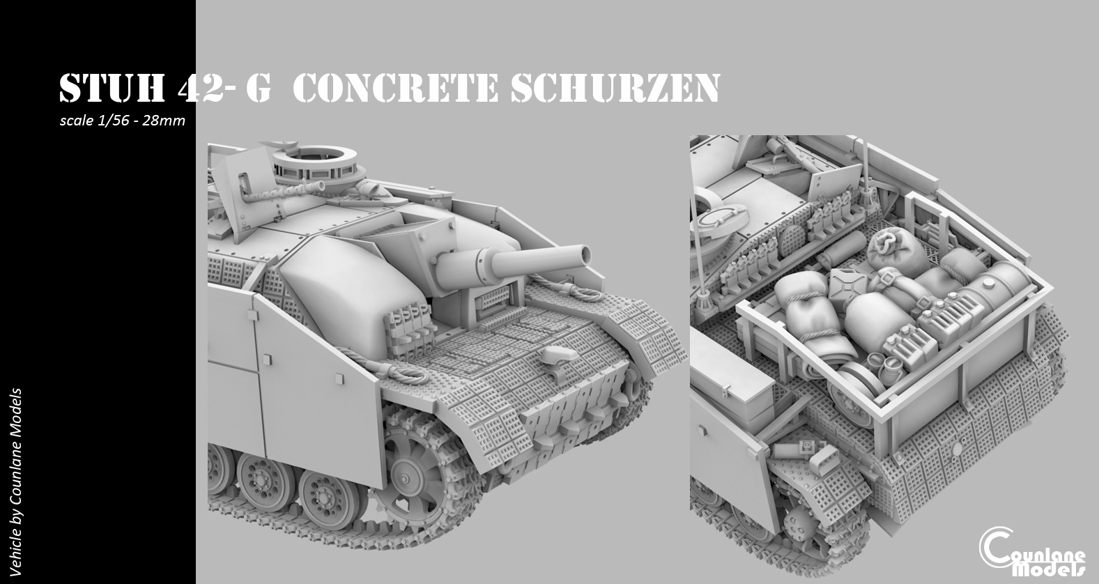 Sturmhaubitze (StuH) 42 With Concrete armor, schurzen, zimmerit