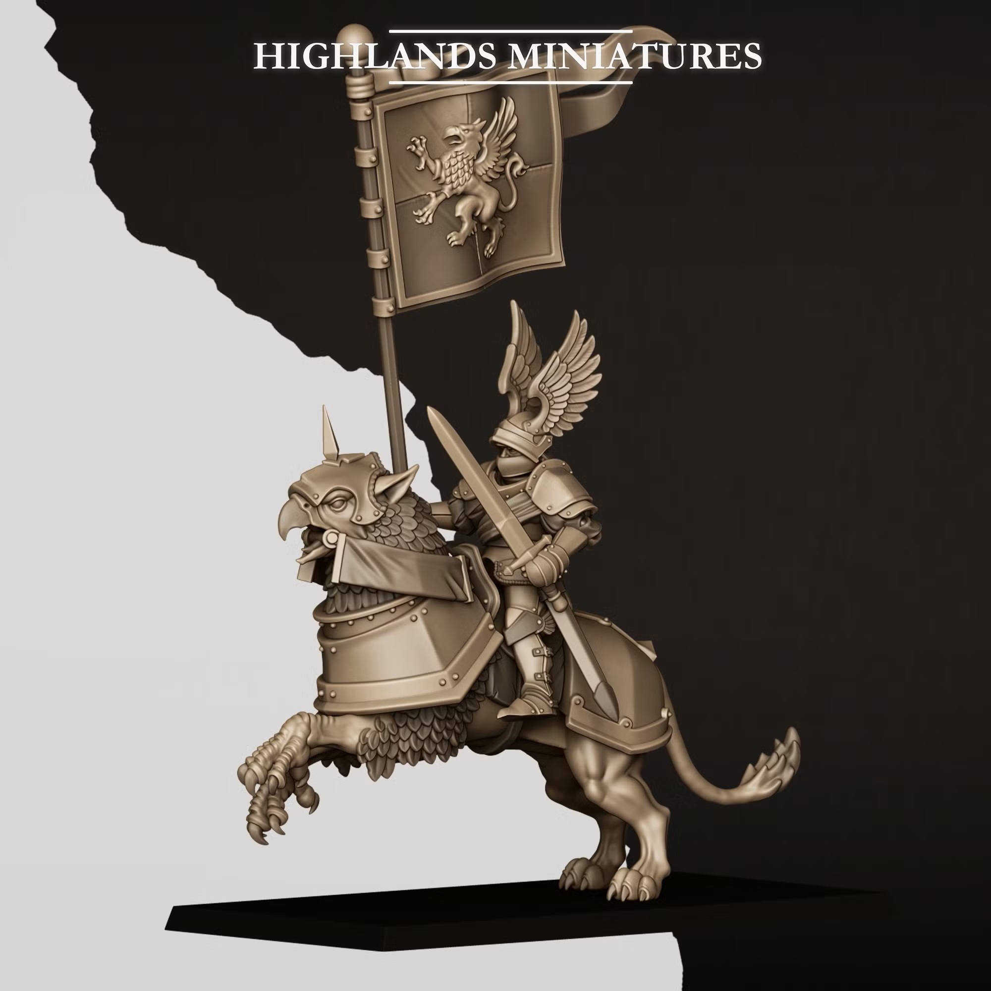 Wingless Gryphons Knights - 25mm to 32mm