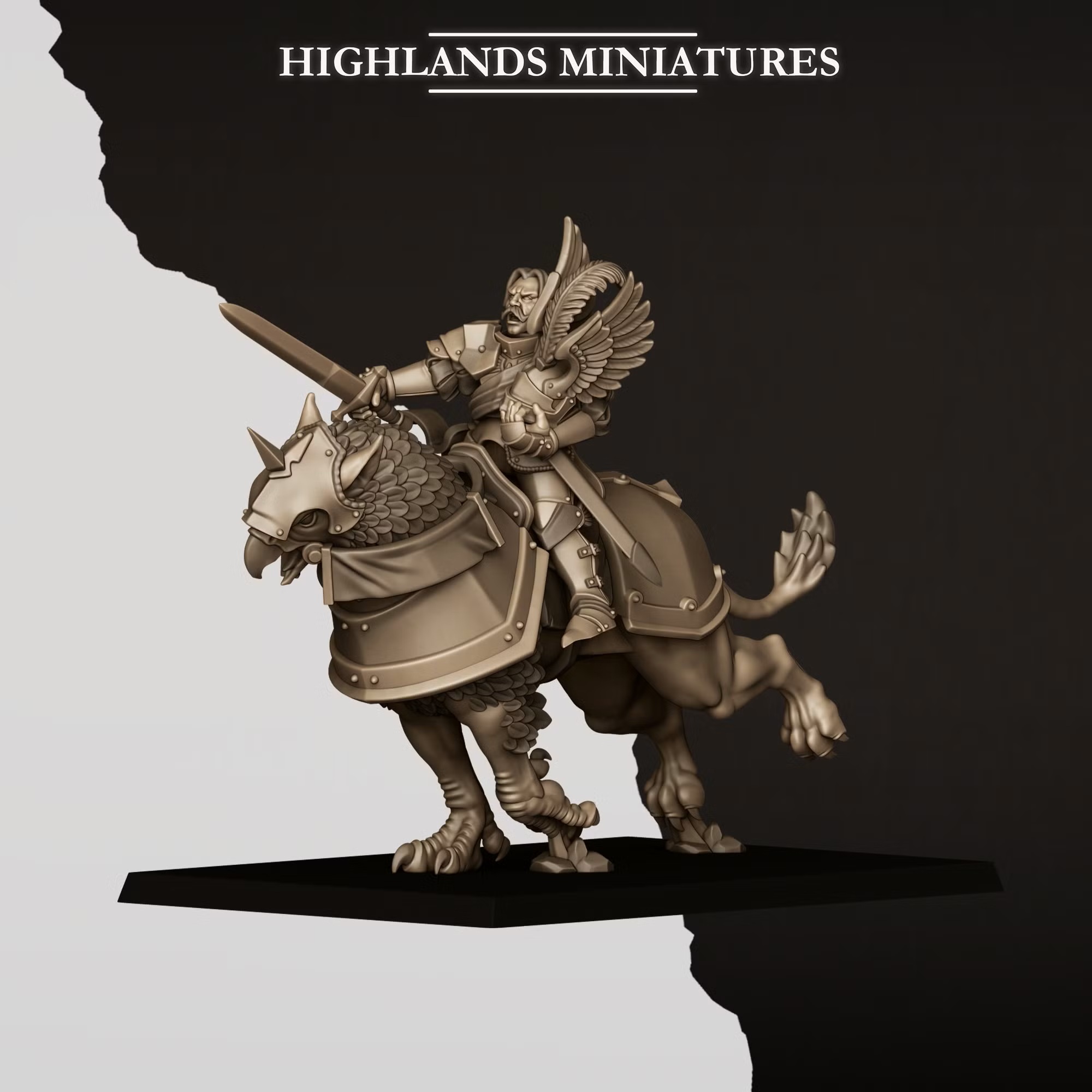 Wingless Gryphons Knights - 25mm to 32mm