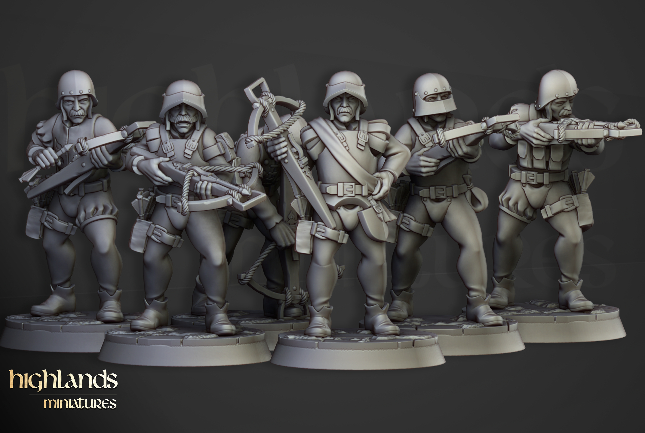Sunland Crossbowmen Militia- 25mm to 32mm