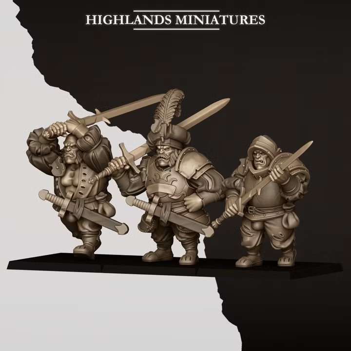 Ogres with Zweihander- 25mm to 32mm - Sunland