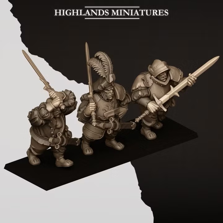 Ogres with Zweihander- 25mm to 32mm - Sunland