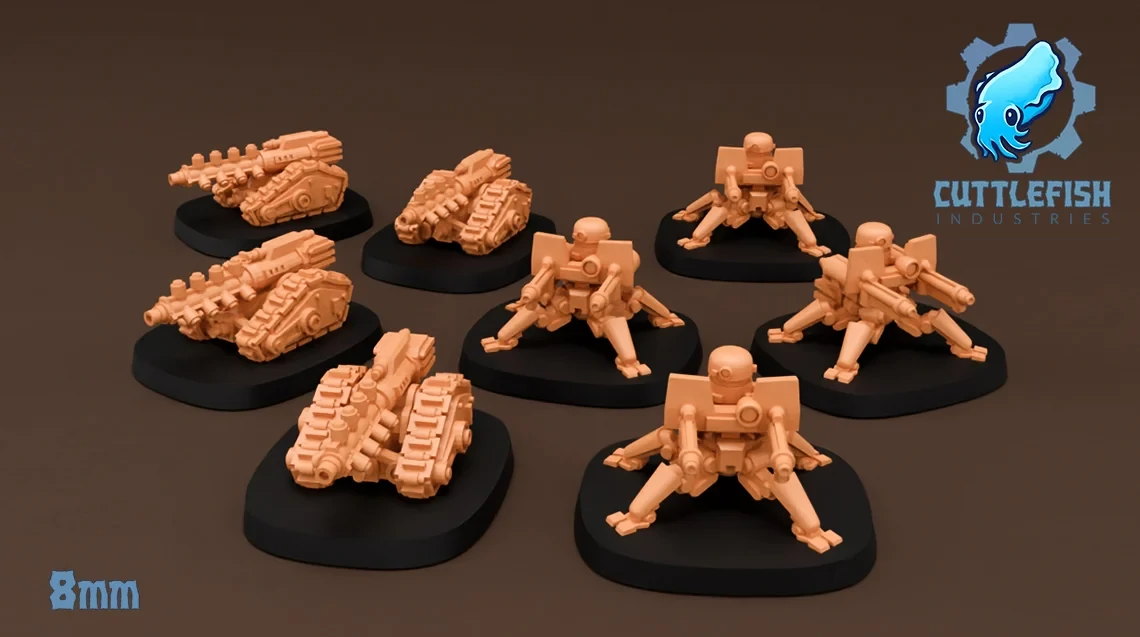 Small Leeged Dwrfs - 8mm - FULL SET - Cuttlefish Industries