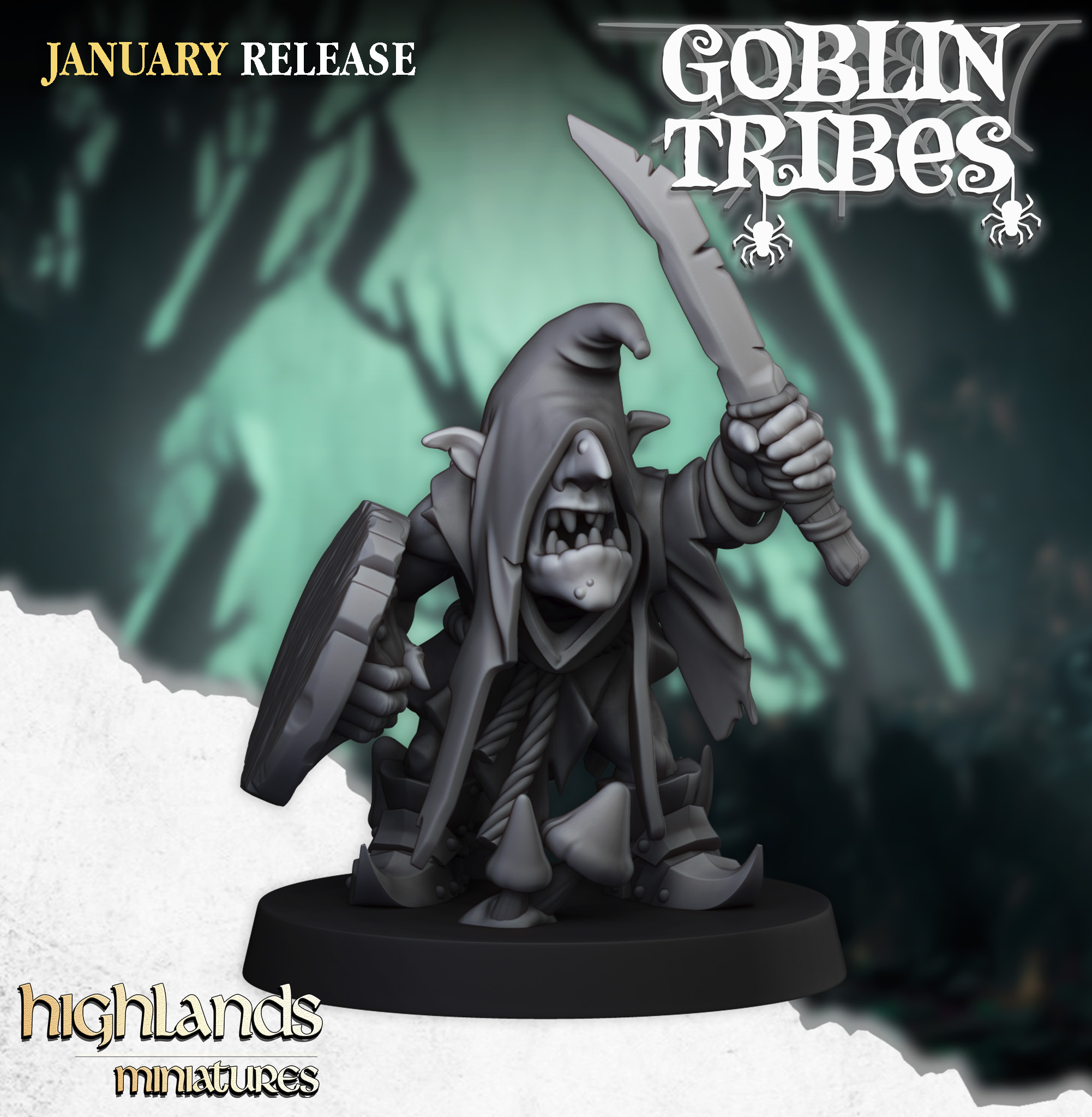 Goblins with Hand Weapons/Nets - 25mm to 32mm - Swamp Goblins