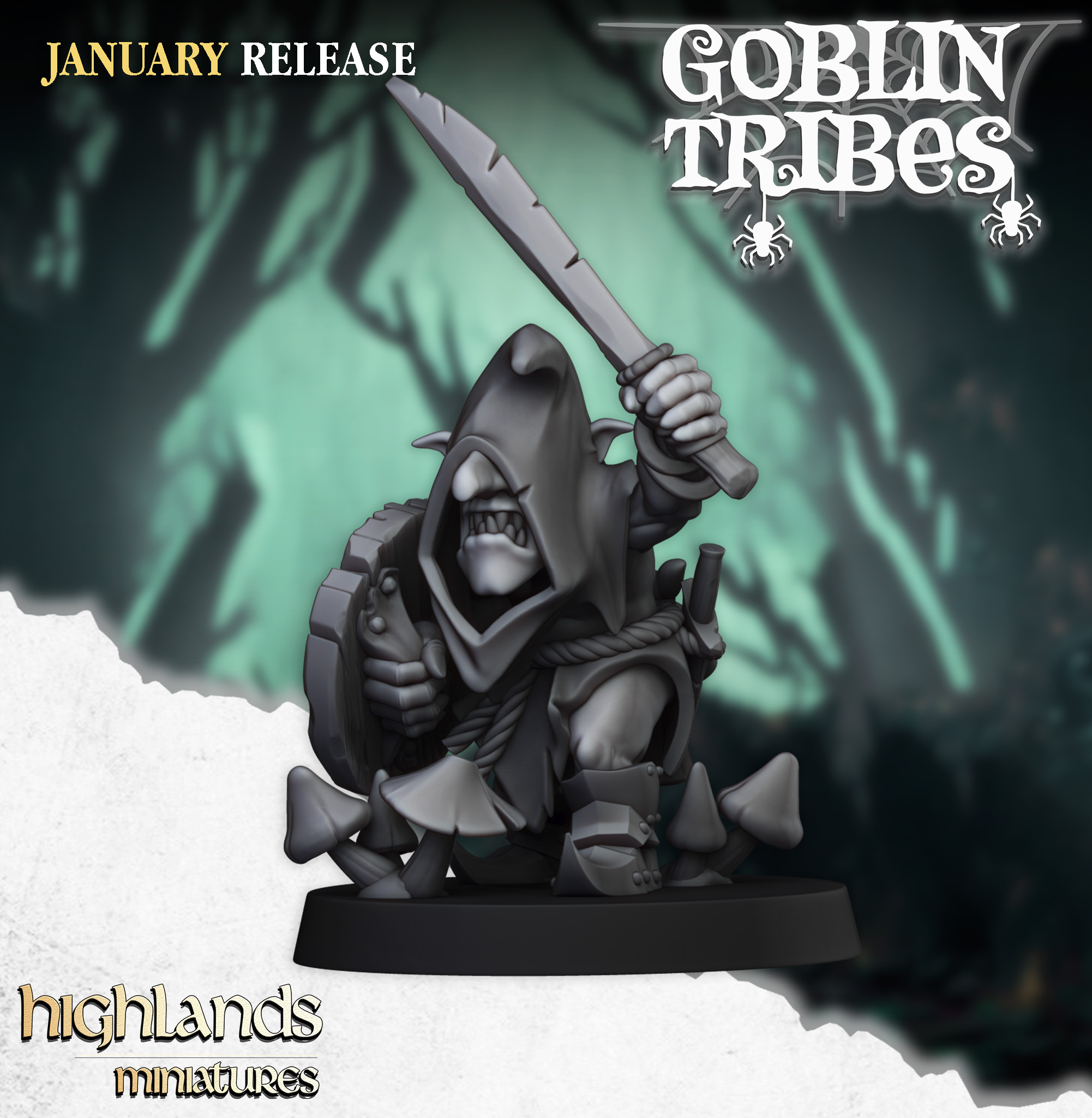 Goblins with Hand Weapons/Nets - 25mm to 32mm - Swamp Goblins