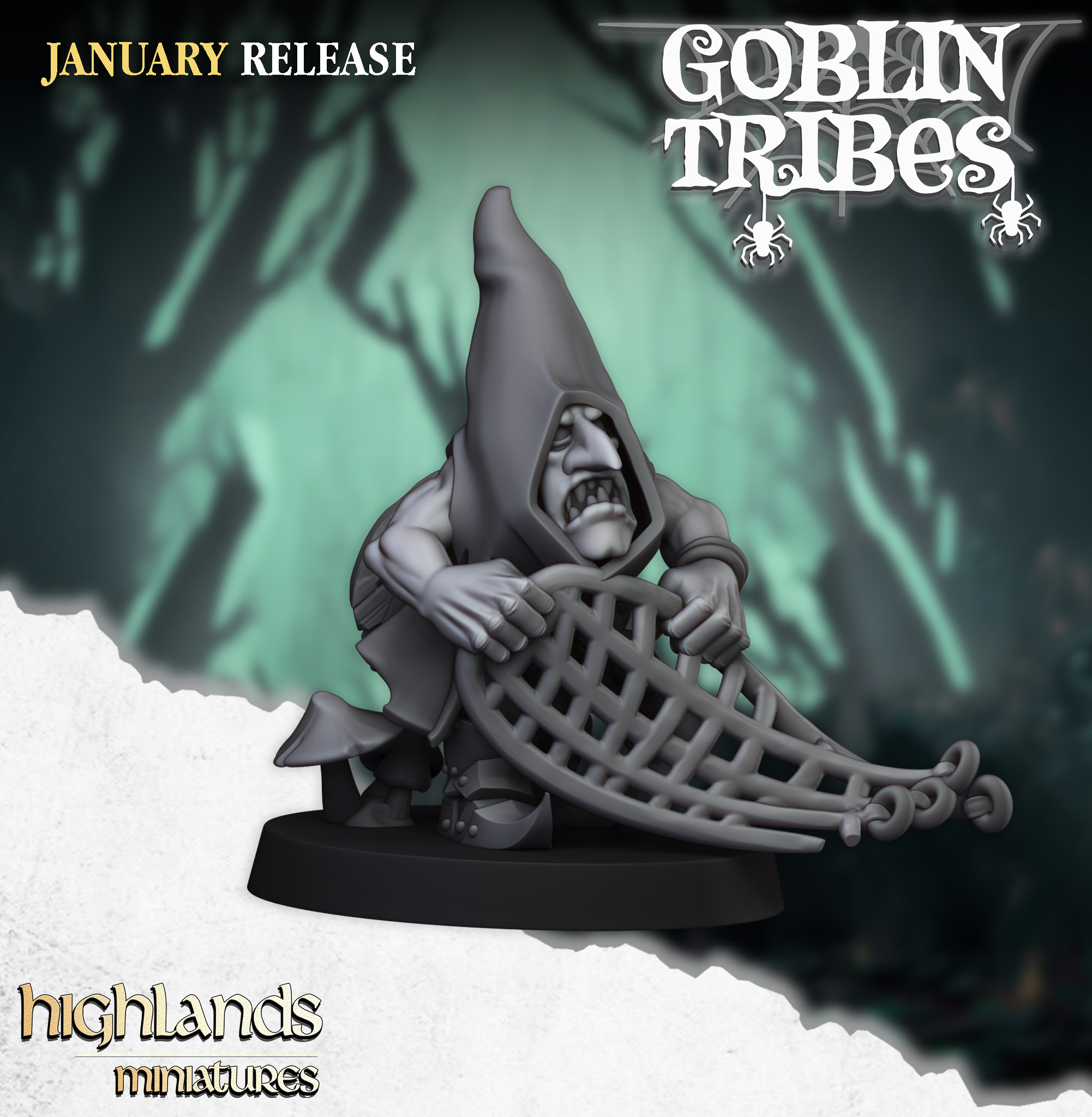 Goblins with Hand Weapons/Nets - 25mm to 32mm - Swamp Goblins
