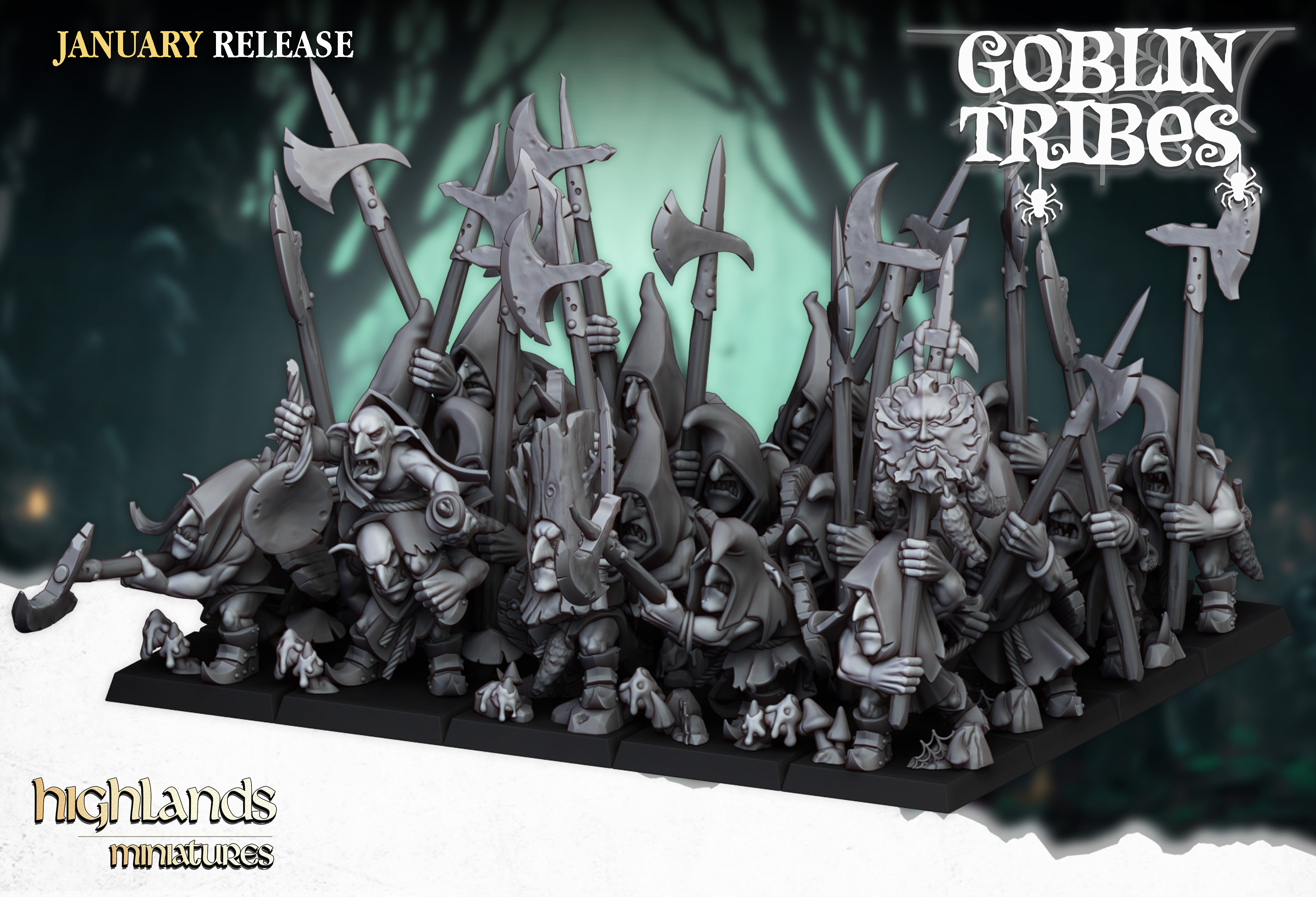 Goblins with Pikes - 25mm to 32mm - Swamp Goblins