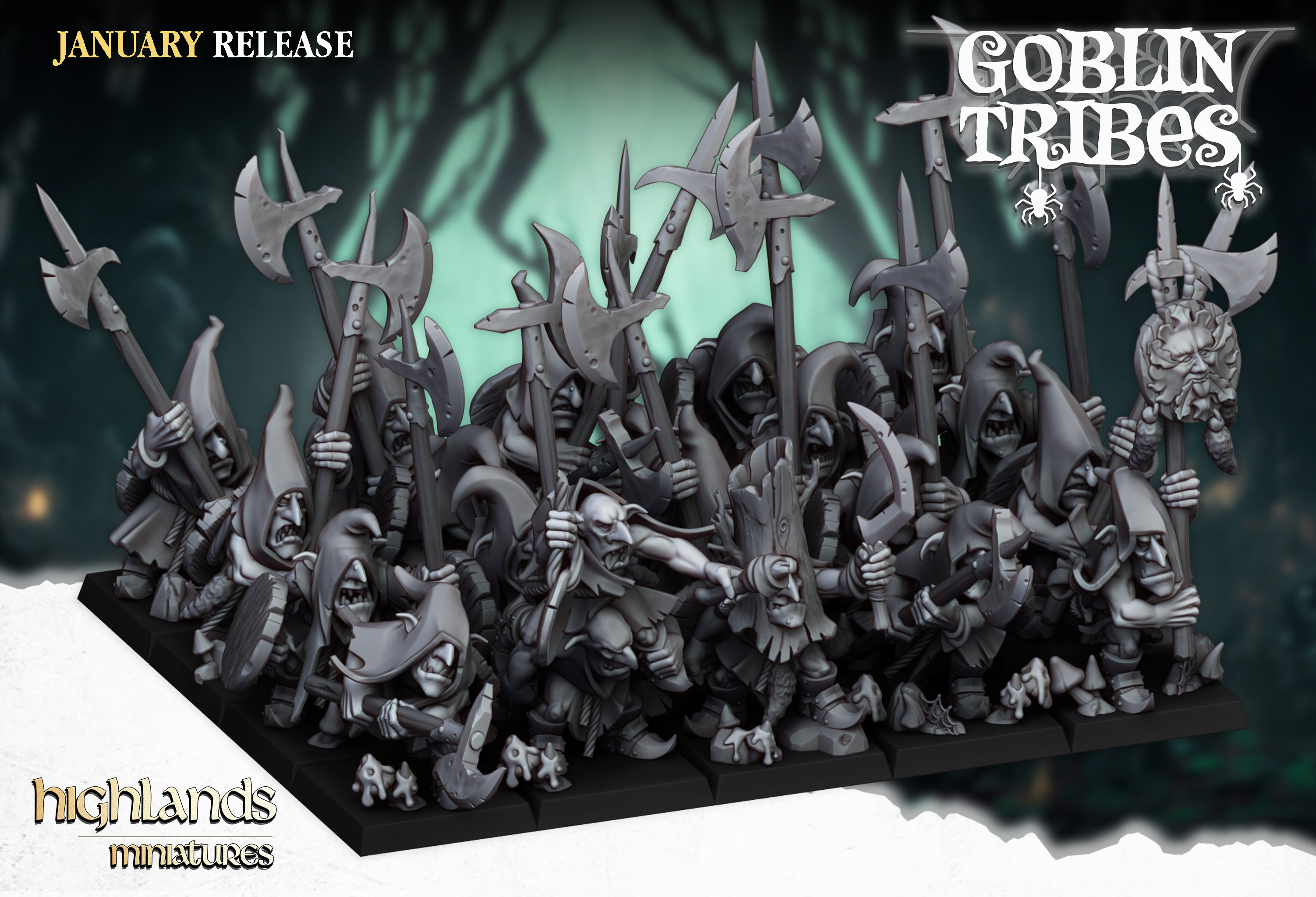Goblins with Pikes - 25mm to 32mm - Swamp Goblins