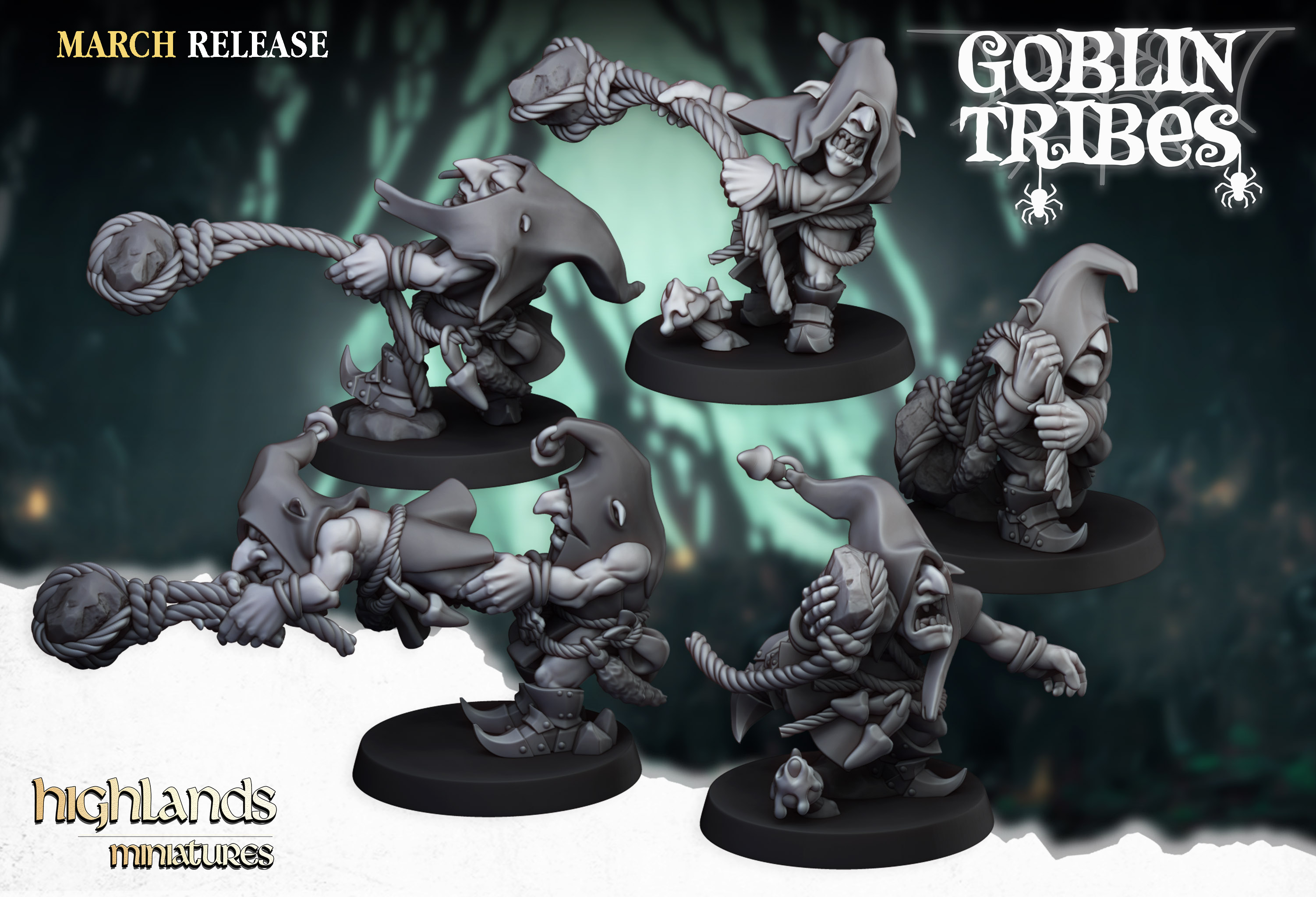 Swamp Stone Throwers - 25mm to 32mm - Swamp Goblins