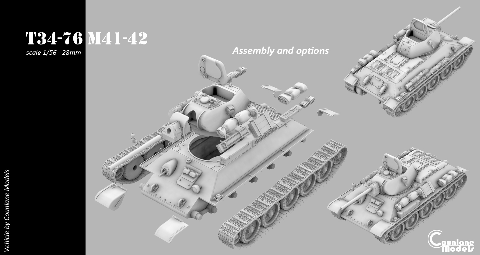 T34-76 M41-42 1942 - Russia - Counlane Models - WWII