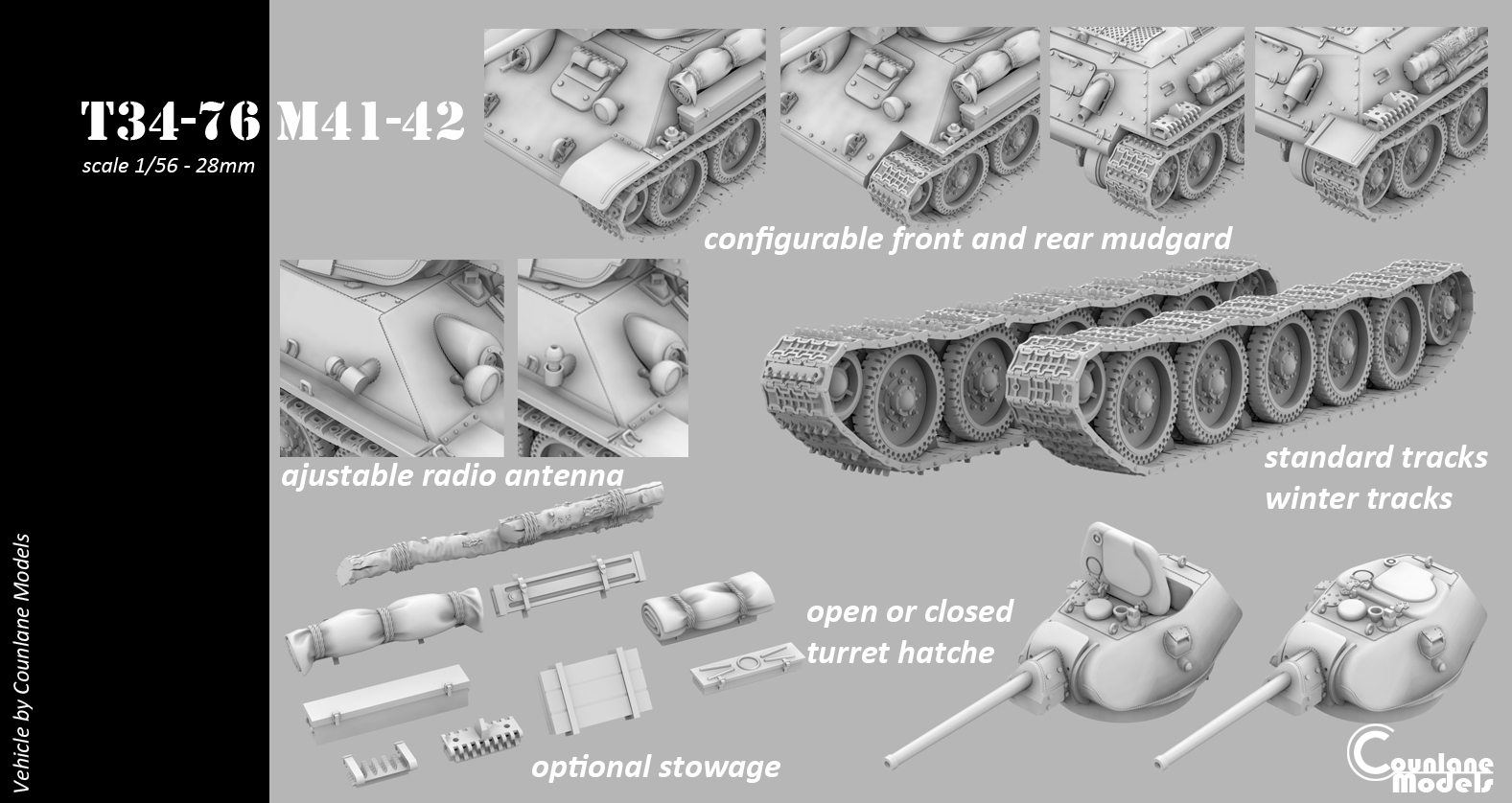 T34-76 M41-42 1942 - Russia - Counlane Models - WWII