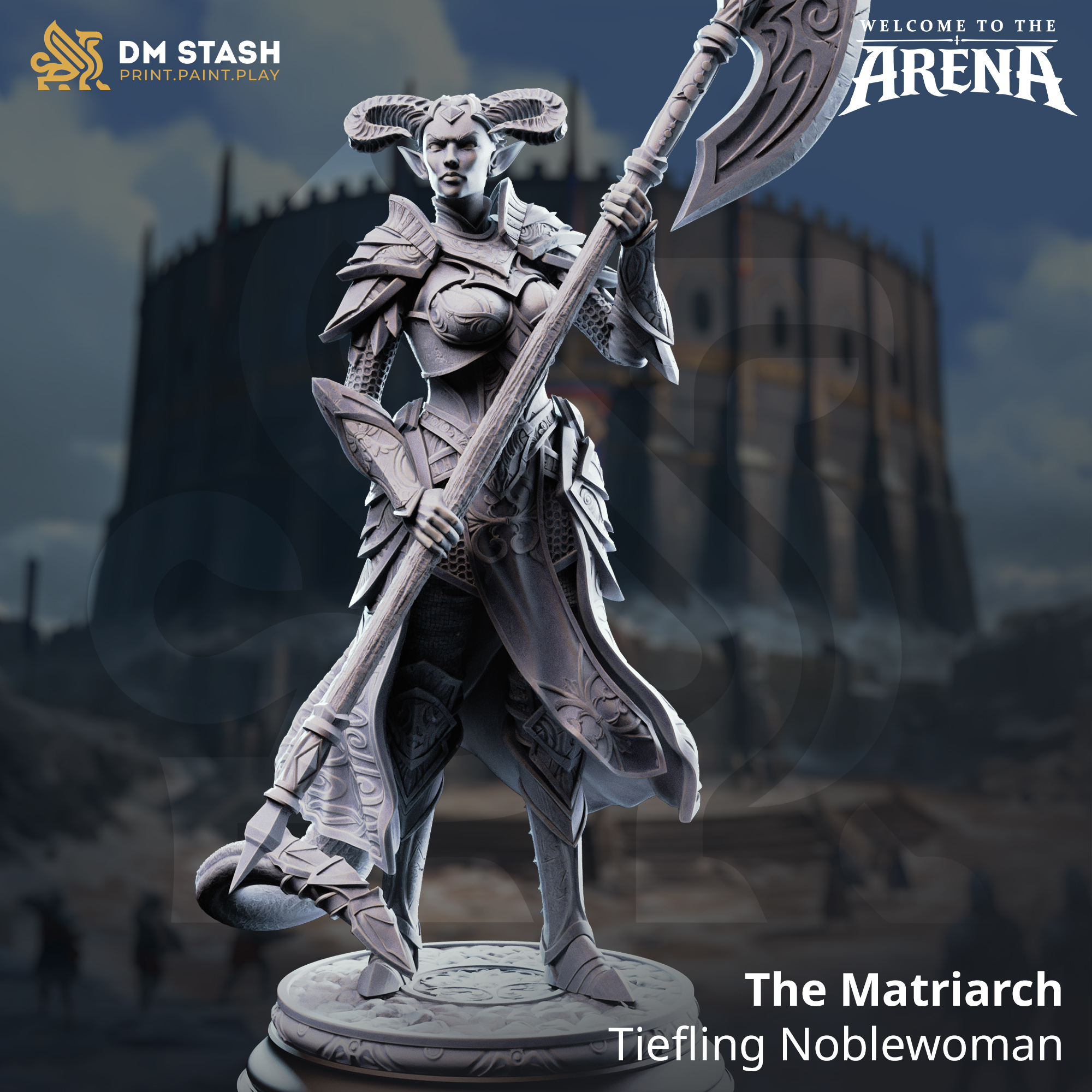 The Matriarch - Tiefling Noblewoman - 32mm or 75mm RPG Model