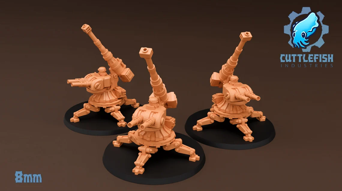 Short Legged Thorfire Anti-Aircraft Platforms - 8mm - Cuttlefish Industries