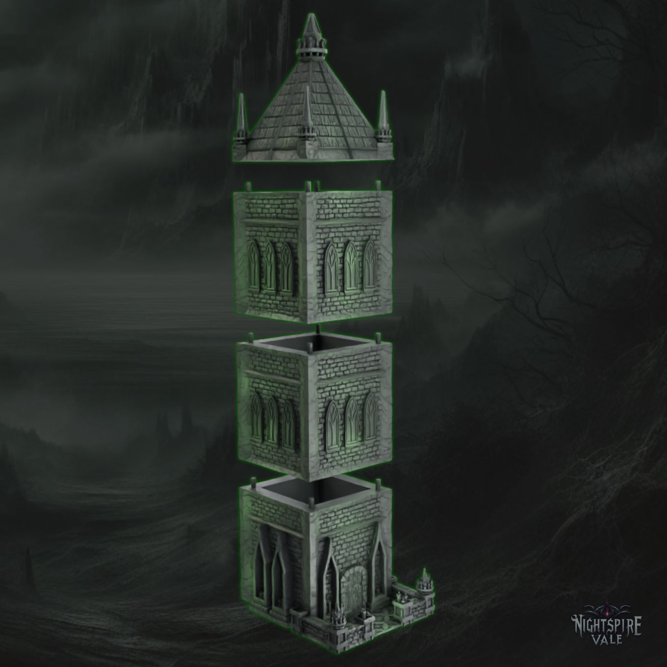 Hybrid Gothic Tower - 28mm to 32mm - Elderforge Games