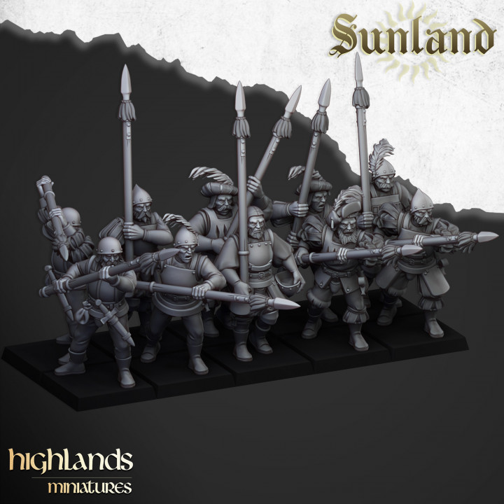 Troops with Spears - 25mm to 32mm - Sunland