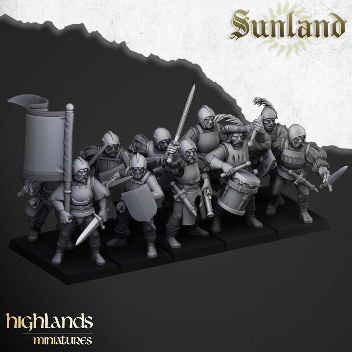 Troops with Swords & Shields - 25mm to 32mm - Sunland
