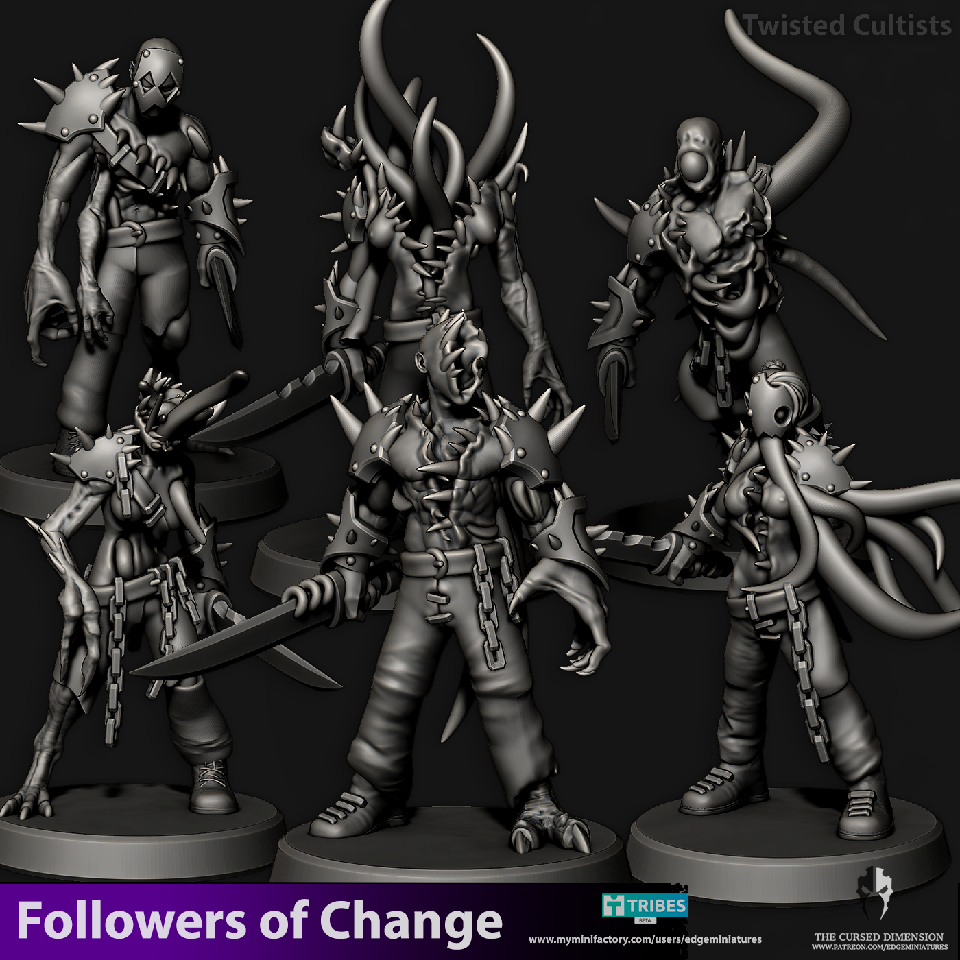 Twisted Cultists 28mm - Followers of Change