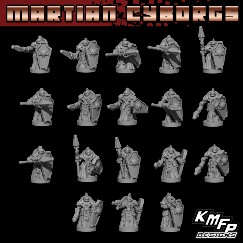 Infantry Type H & P Set - 8mm - Martian Cyborgs