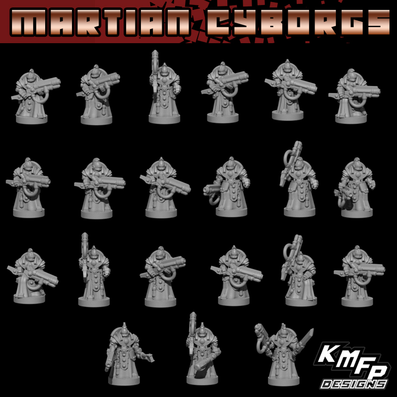 Infantry Type H & P Set - 8mm - Martian Cyborgs