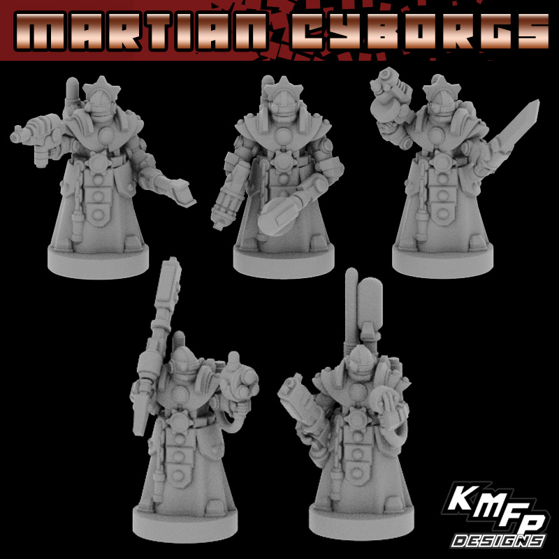 Infantry Type R Set - 8mm - Martian Cyborgs