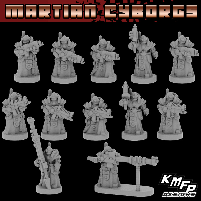 Infantry Type R Set - 8mm - Martian Cyborgs