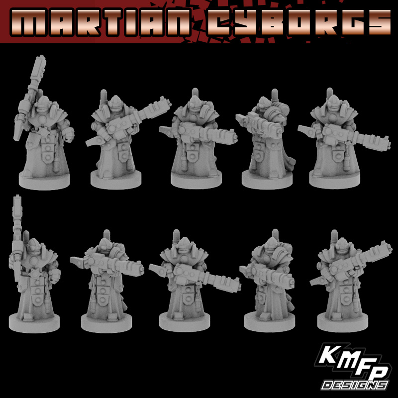Infantry Type R Set - 8mm - Martian Cyborgs