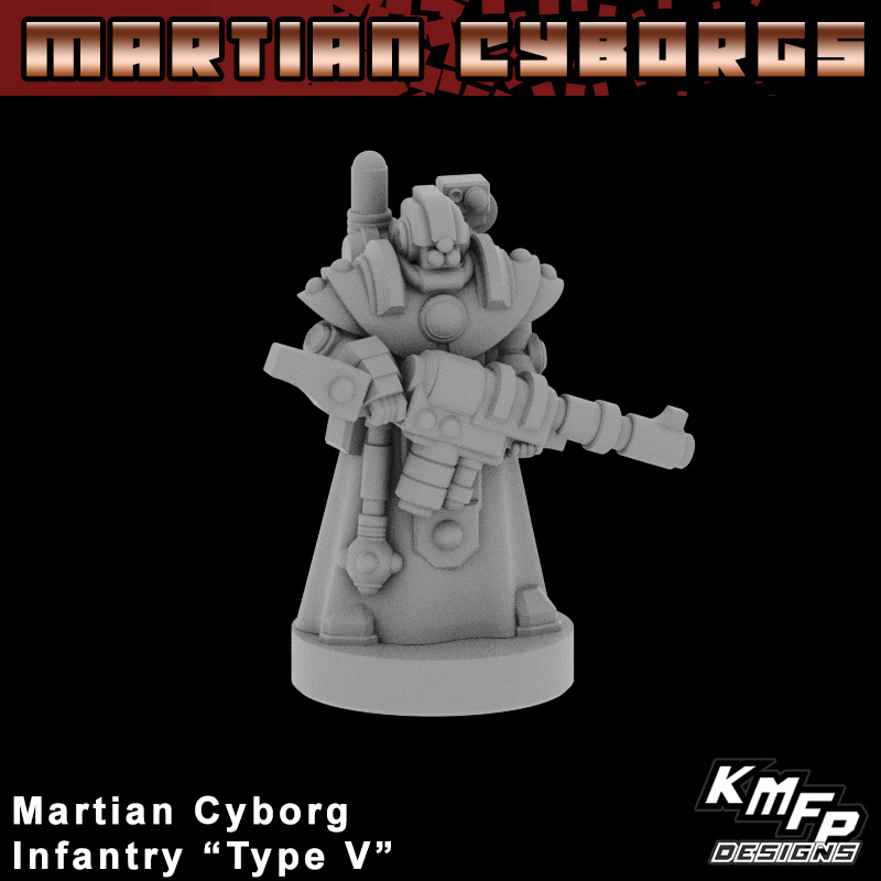 Infantry Type v Set - 8mm - Martian Cyborgs