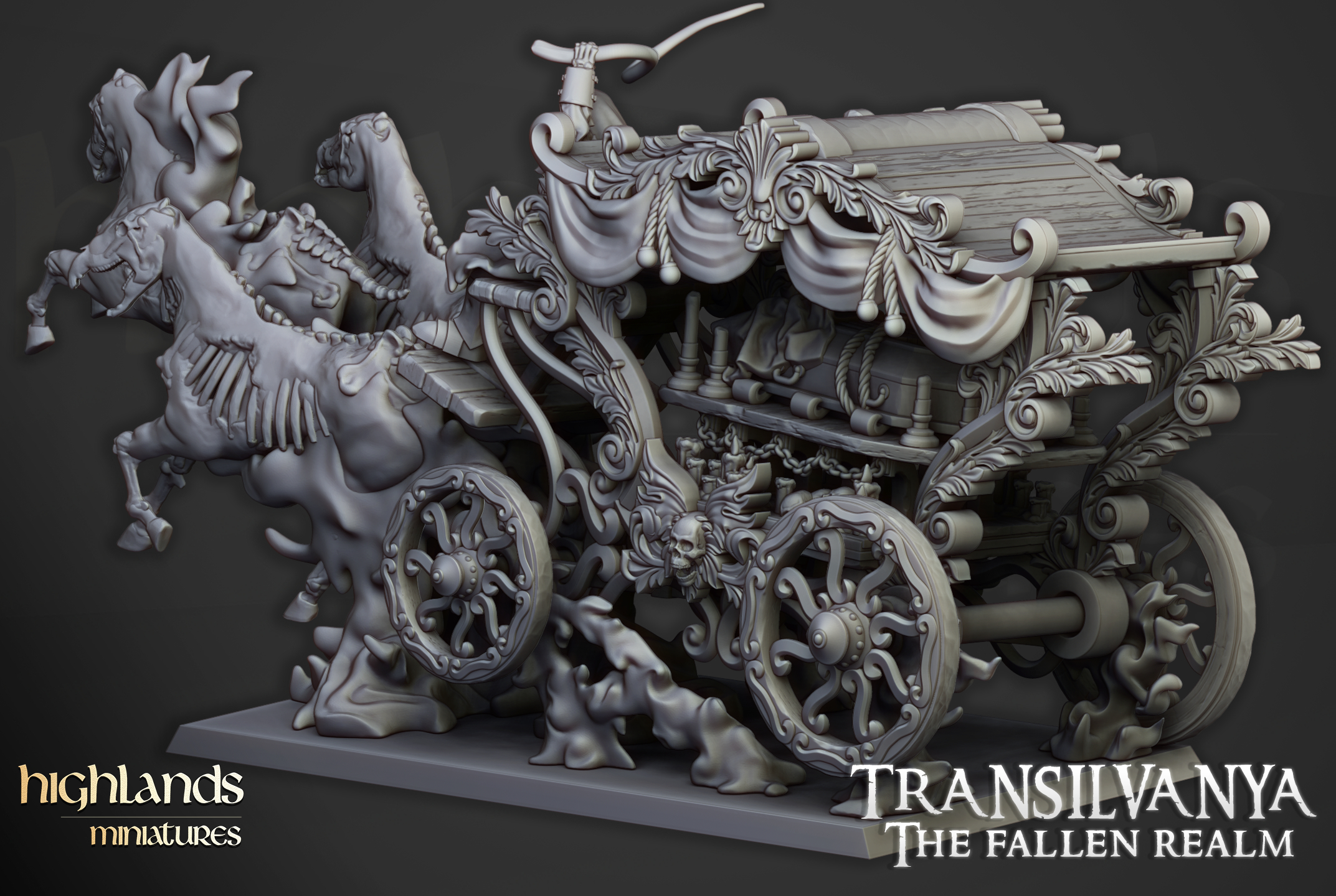 Undead Boyar Chariot - 25mm to 32mm - Transylvania