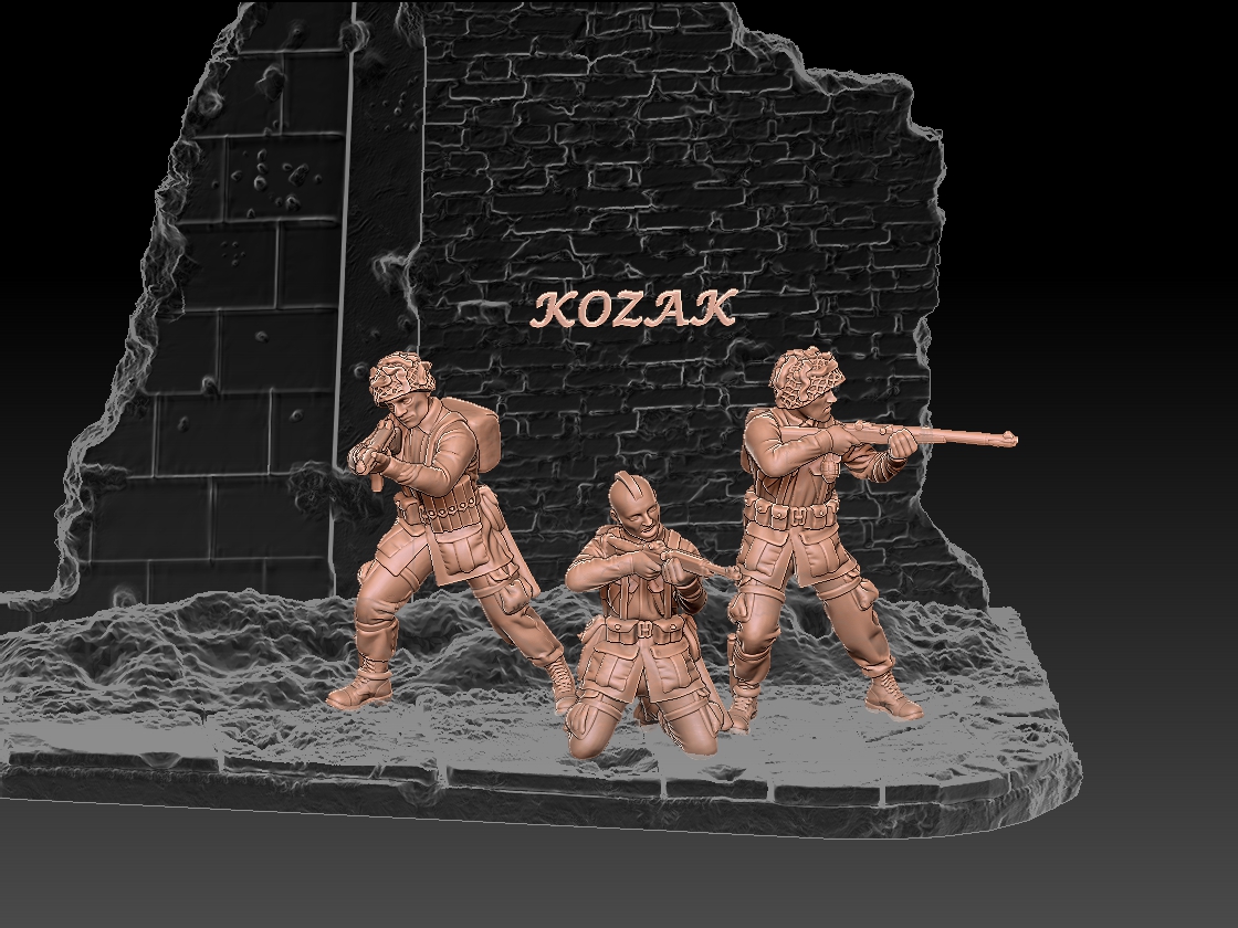 ww2 us paratroopers surrounded set - 1/72 S(cale 20mm)