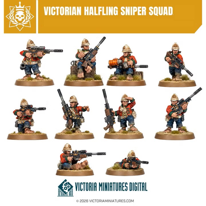 Victoria Halflings Unit - Victoria Miniatures