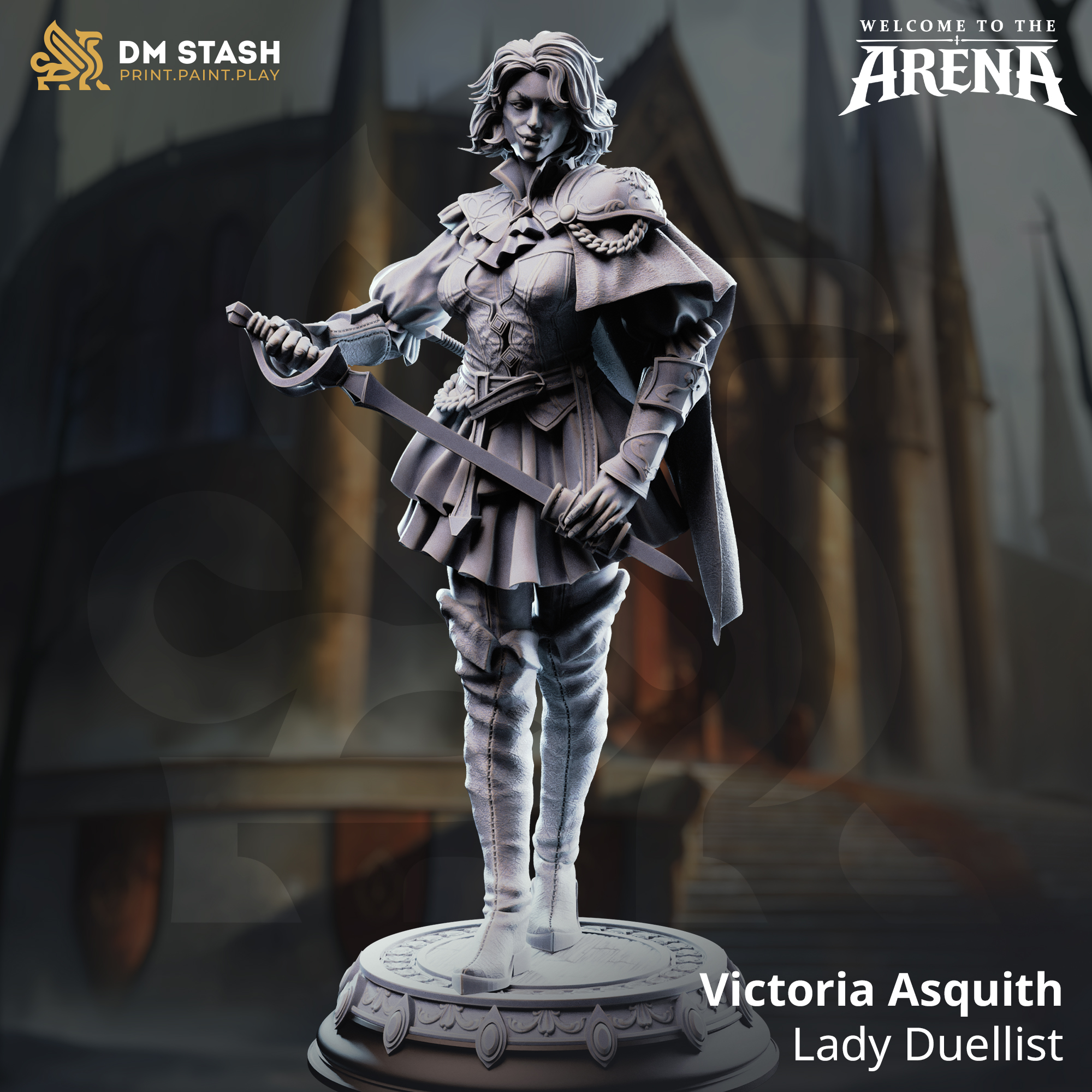 Victoria Asquith - Lady Duellist - 32mm or 75mm RPG Model