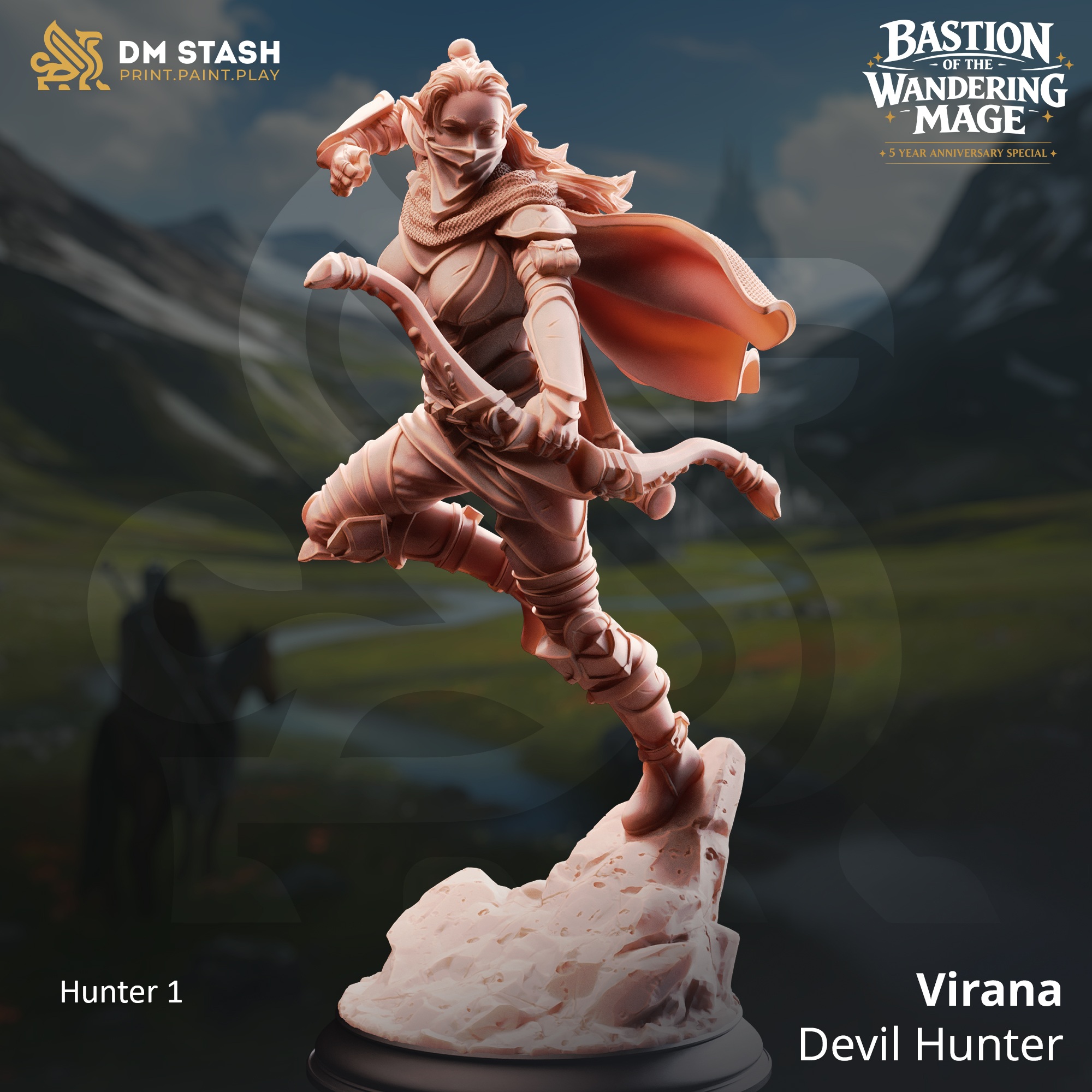 Virana - The Devilhunter - 32mm or 75mm RPG Model
