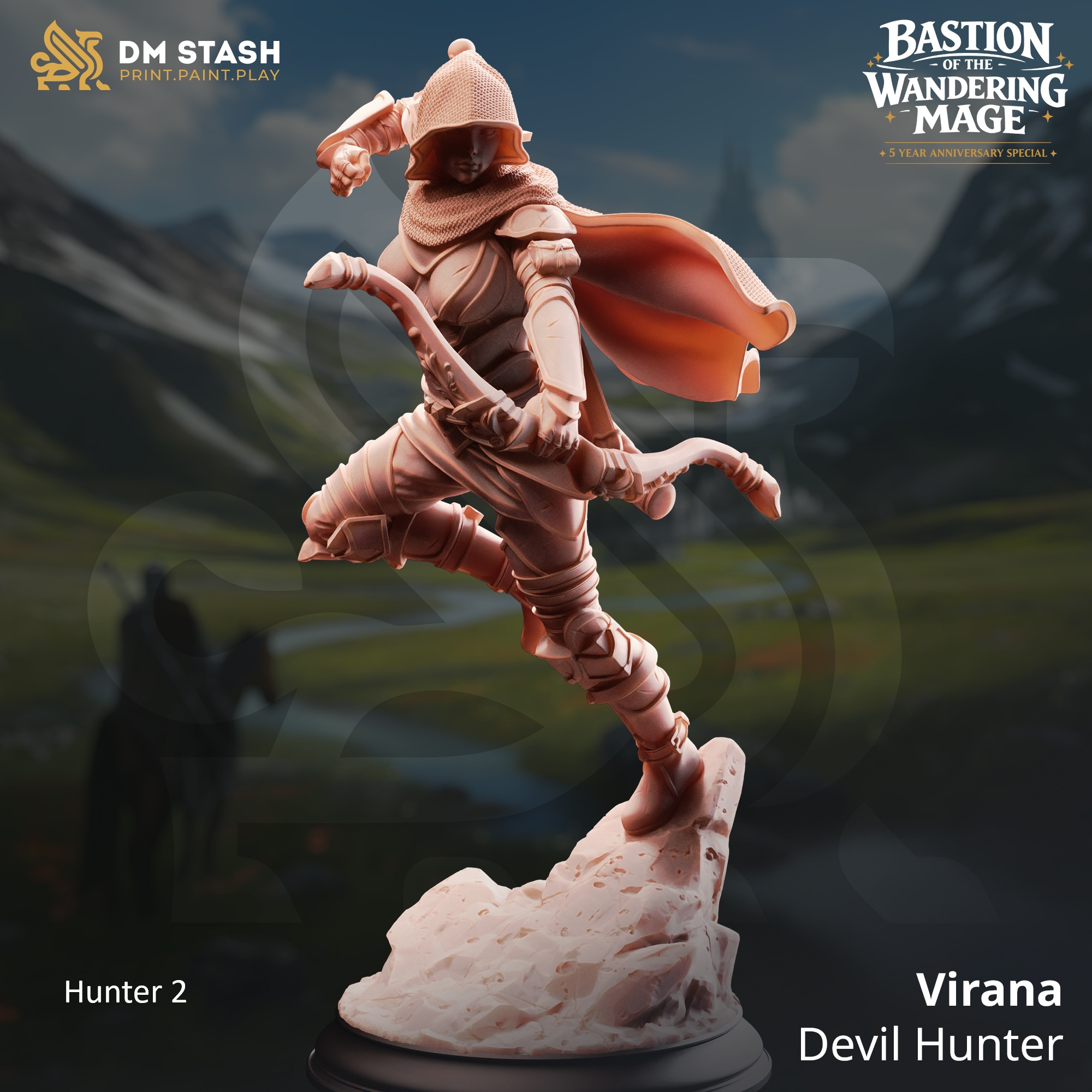 Virana - The Devilhunter - 32mm or 75mm RPG Model