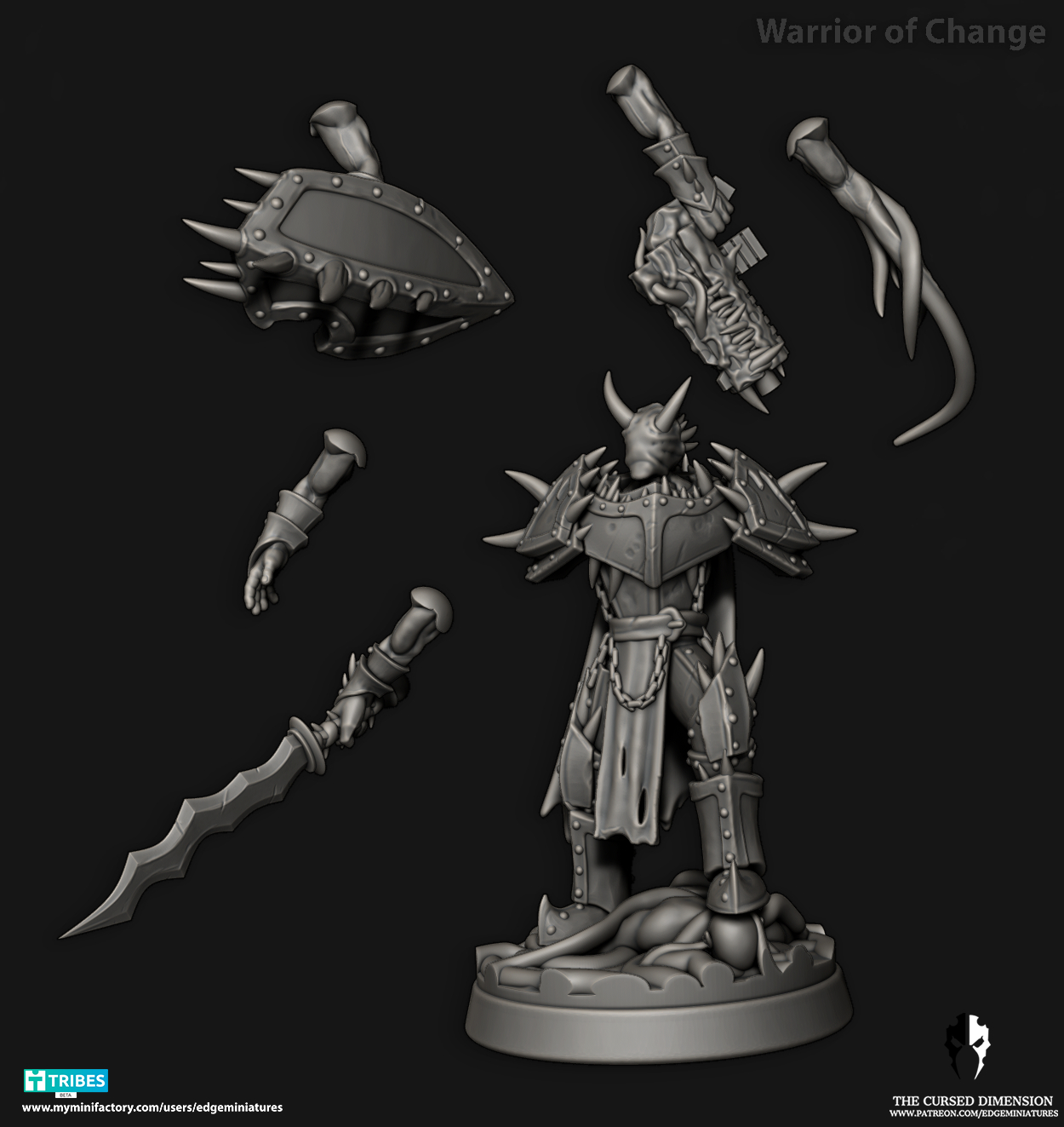 Warrior & Caster Set 28mm - Followers of Change