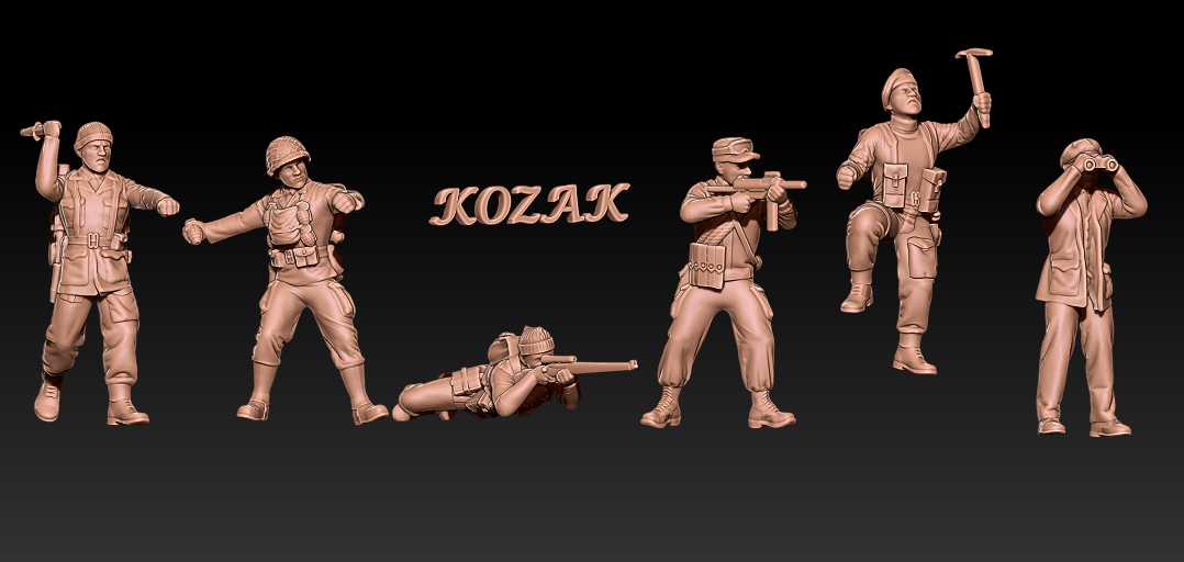 WWII special forces set 1   1/100 to 1/60