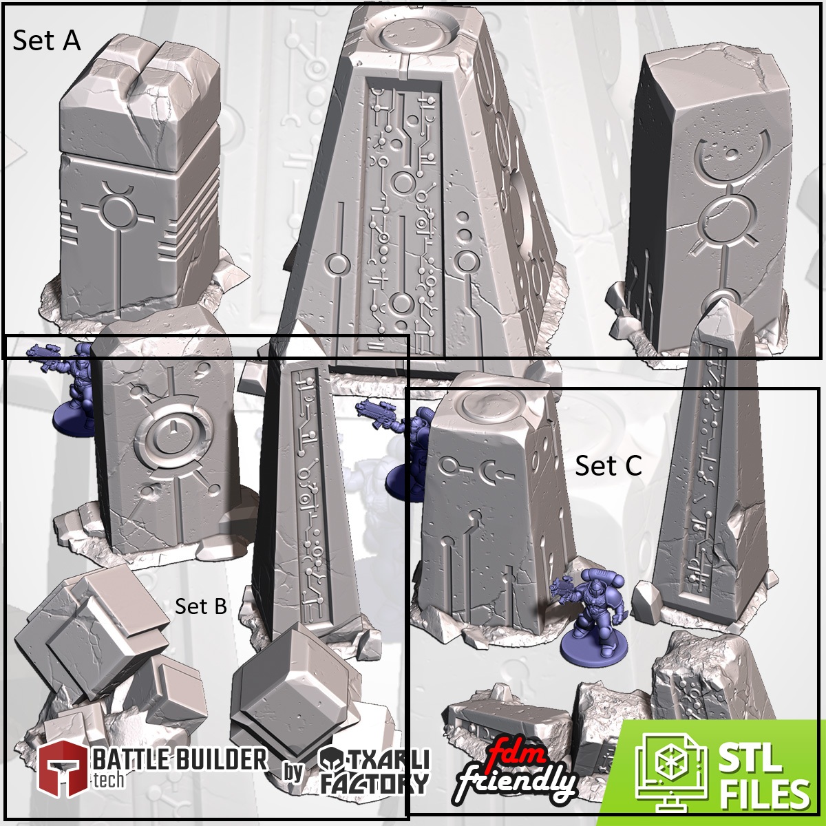 Xenos Monoliths -  10mm to 32mm- Txarli Factory