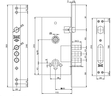 Kale Rim Lock Kale KILIT 252 R SN 85mm Bolt Lock