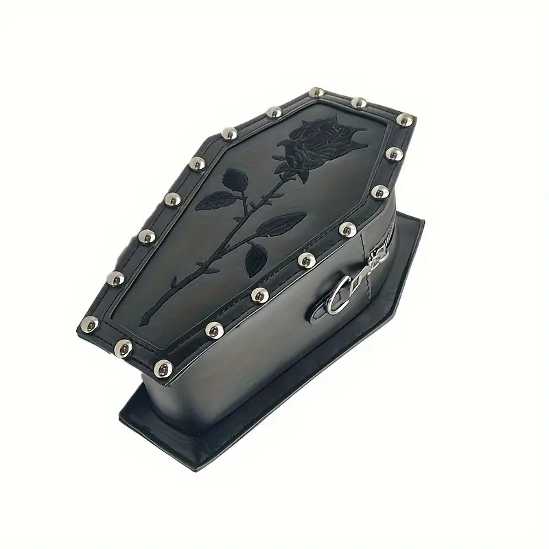 Beatiful Black Gothic Coffin Crossbody Bag