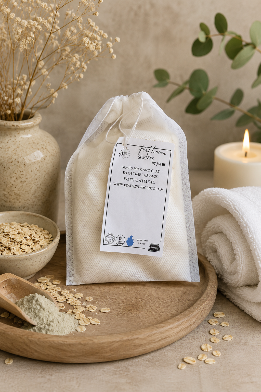 Goats milk bath time tea bags