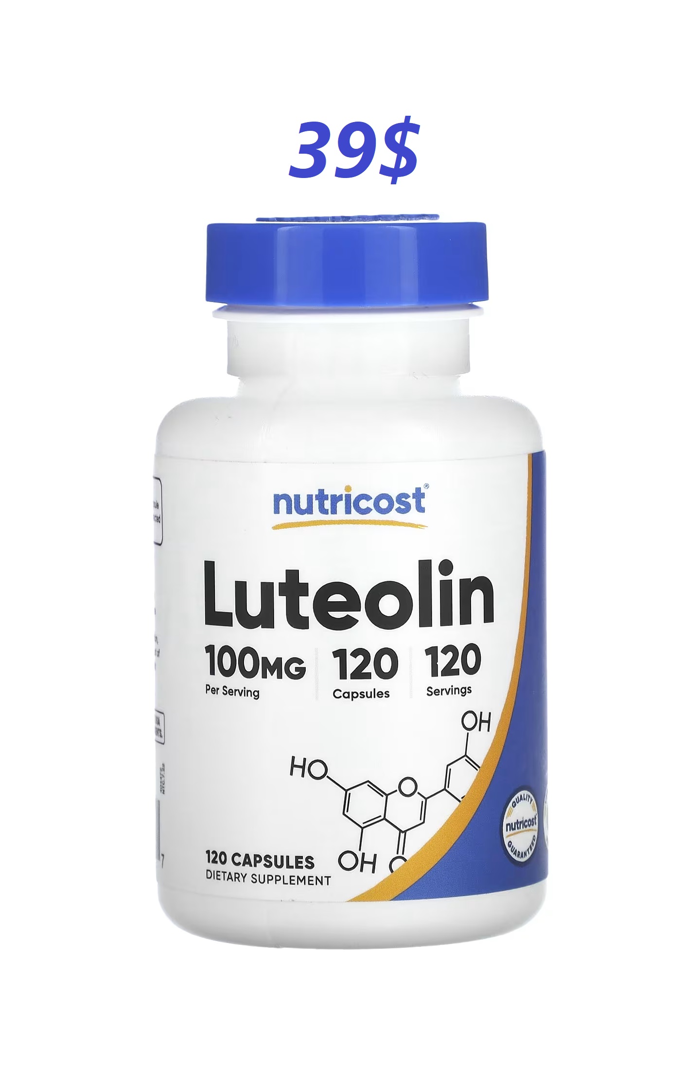 SuperSmart - Luteolin 100mg Per Day | Non-GMO & Gluten Free - 60 - View #3