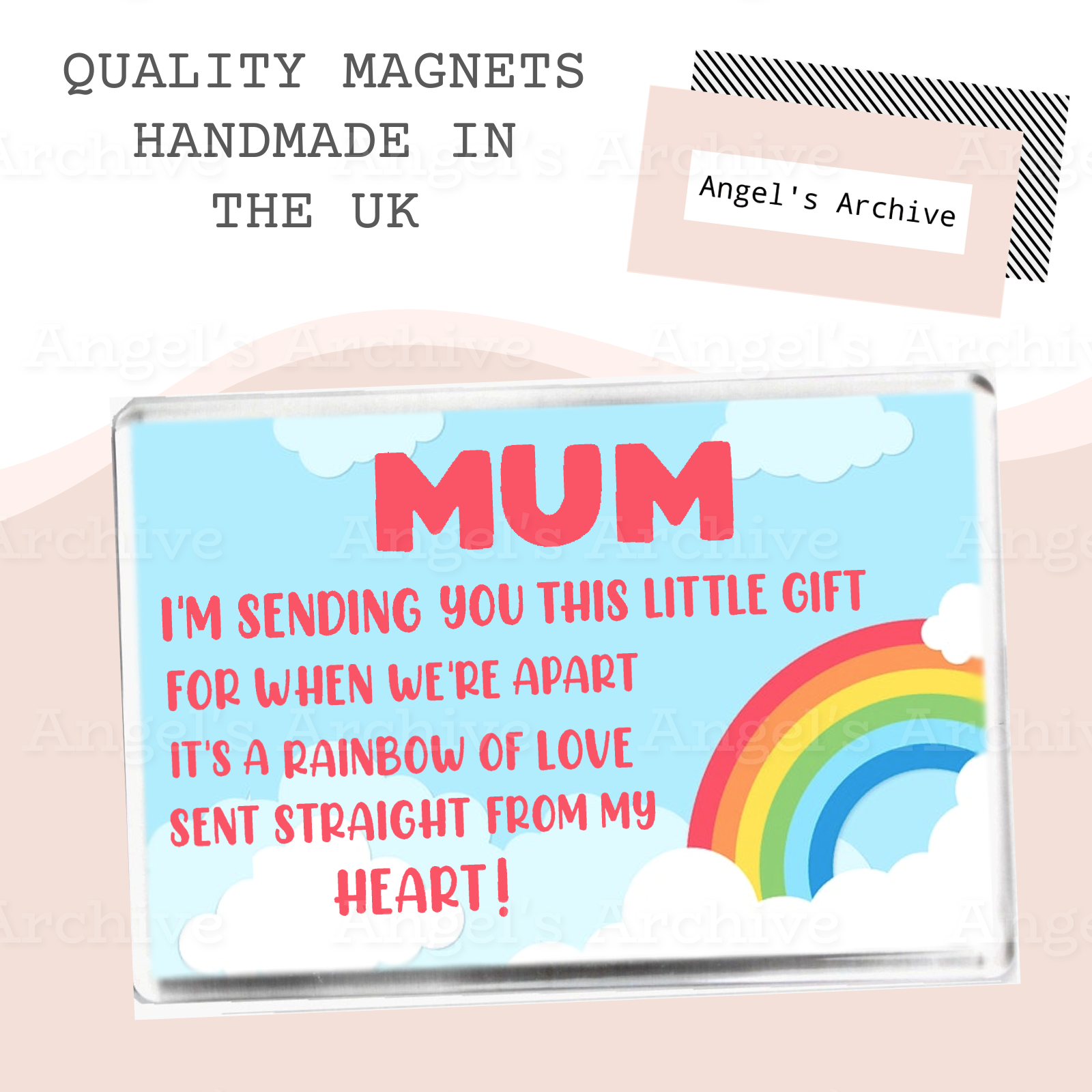 Mum ✳ Thinking of You Rainbow ✳ Keepsake Poem ✳ Magnet ✳ Gift