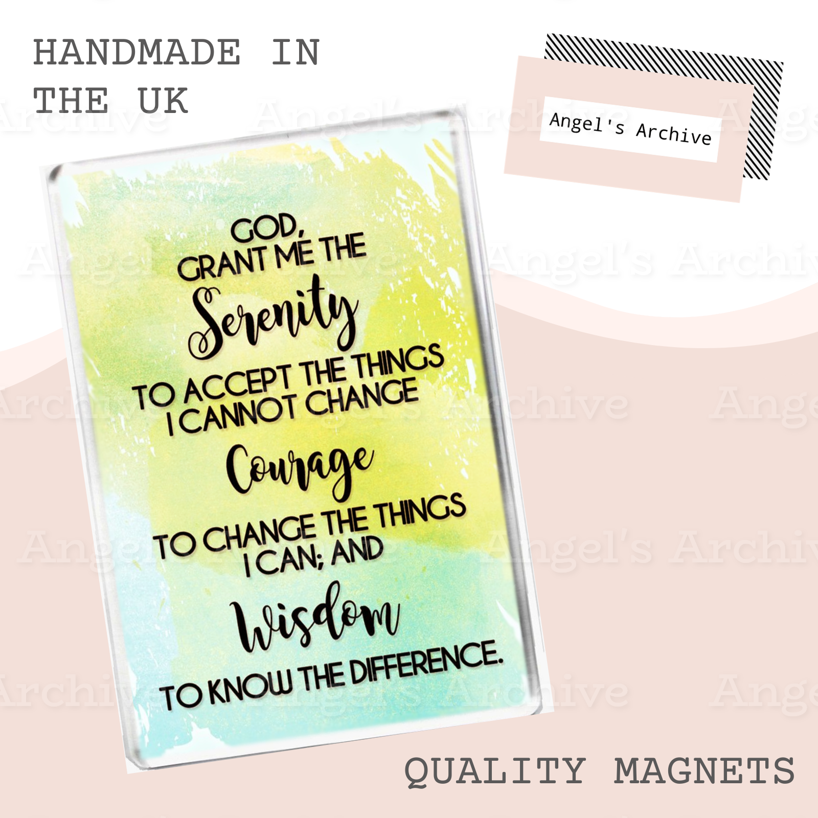 Serenity Prayer Refrigerator Magnet – 2x3 Inches – Religious Bible Verse Decor