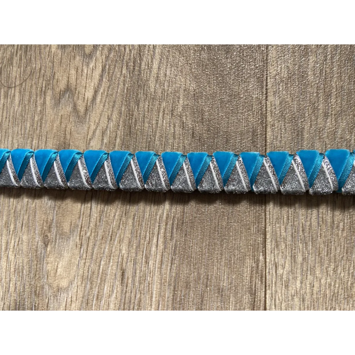 Turquoise and silver sparkle brow band. 12.5” extra small pony.  brand-new.