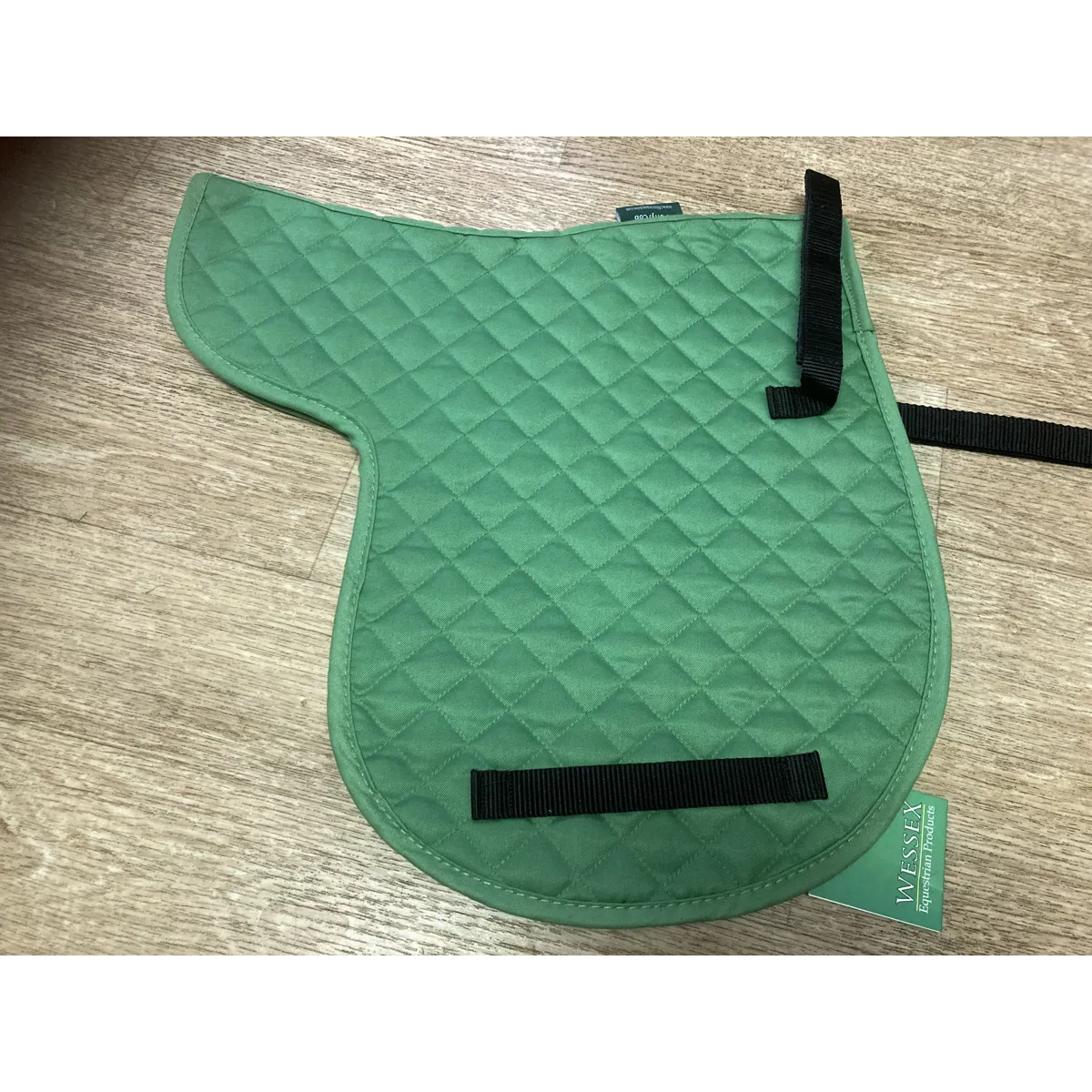 Shires Green nunmah with black girth straps. BN but shop soiled.